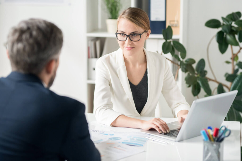bookkeeper going through the number for a local small business